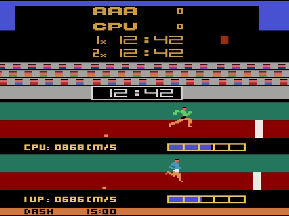 Gameplay of Track & Field for Atari 2600